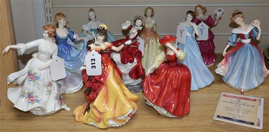 A group of ten Royal Doulton figures,